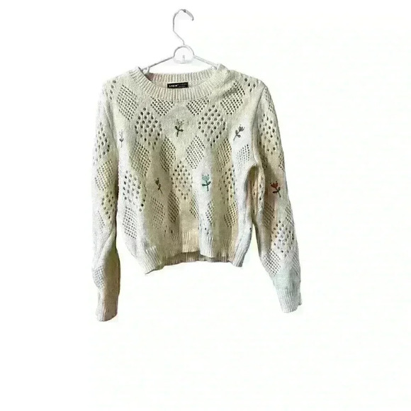 SHEIN Unity Women's Floral Embroidered Sweater - Picture 1 of 9